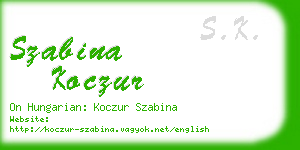 szabina koczur business card